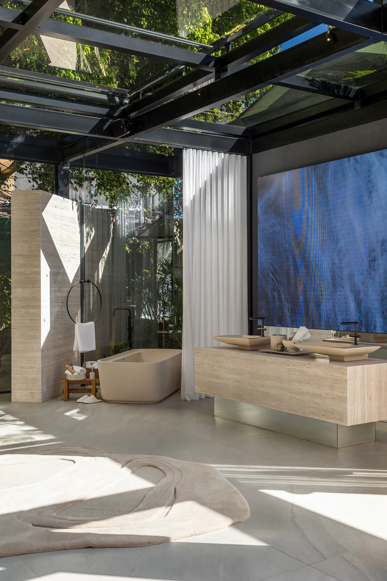 Banheiro Spa com Travertino